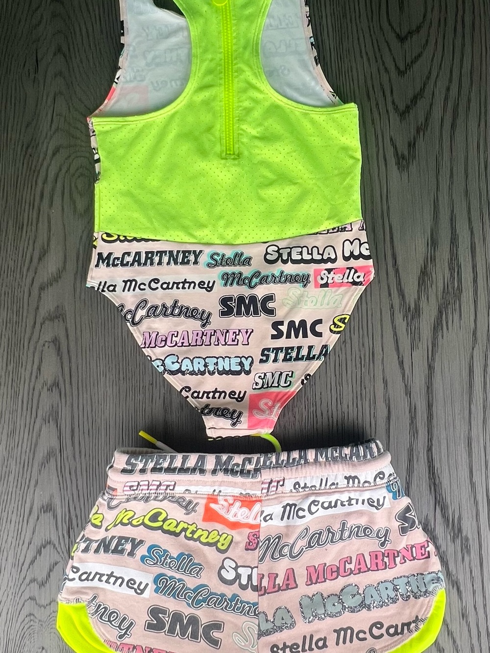 Stella McCartney Kids Sport Logo Print Swimsuit and matching Shorts - Picture 8 of 12